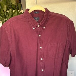 J. Crew Men's Burgundy Shirt